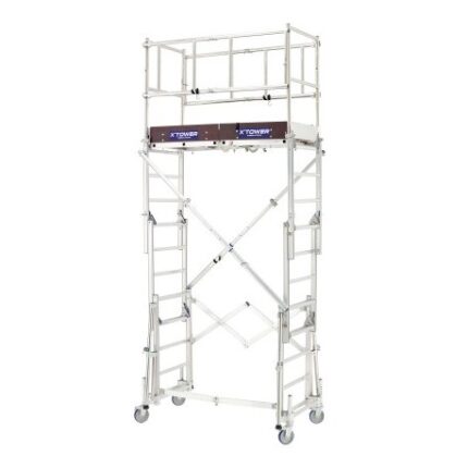 Échafaudage télescopique roulant aluminium, 4,80 m - X-TOWER
