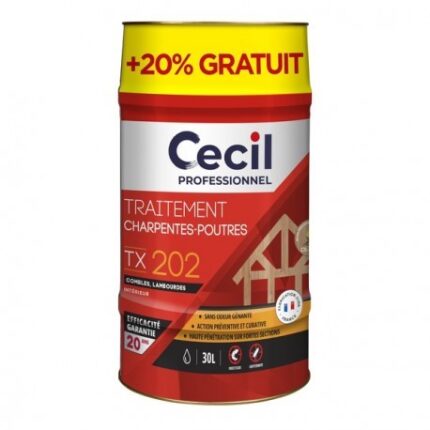 Traitement poutres et charpentes TX202